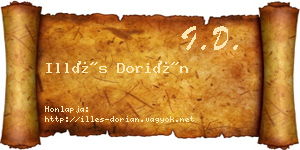 Illés Dorián névjegykártya