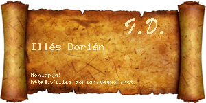Illés Dorián névjegykártya